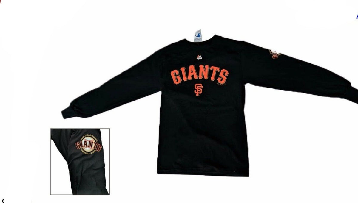 MLB Majestic San Francisco Giant Long Sleeve Graphic Sweater T shirt B –