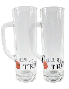 TRUMER PILS 2 x TANKARD PINT BEER GLASSES 620ml  BNWOB MAN CAVE AUSTRIAN