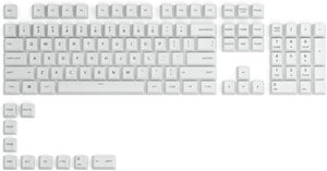 Glorious PC Gaming GPBT 114 Keycaps ANSI US-Layout Arctic White GMMK PRO &2 BNIB