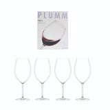 Plumm Vintage RED A 4 x  European Crystal Wine Glasses (732ml) BOXED BNIB