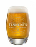 Tennent's Whisky Oak Beer  4 x Beer Glasses 300ml Gold Leaf Man Cave Scotland