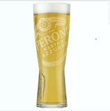 Peroni Nastro Azzuro 2 x New Signature Clear Nucleated Beer Glasses 400ml BNWOB