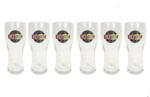 WESTON'S ENGLISH CIDER  6 x PINT GLASSES 585ml  BNWOB  UK MAN CAVE APPLE CIDER