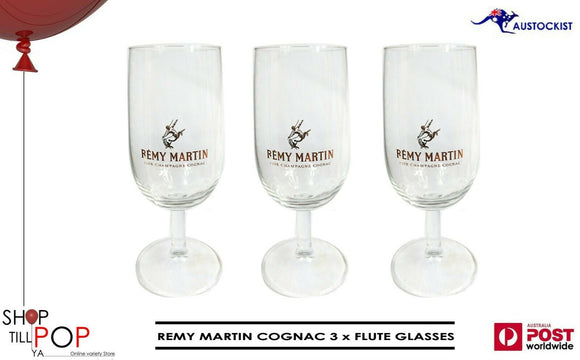 Remy Martin Champagne Cognac 3 x Flute Glasses 150ml BNWOB