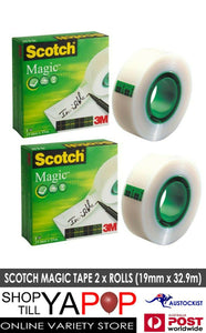 SCOTCH MAGIC 2 x ROLLS (19mm x 32.9m)  BNIB ARCHIVING PHOTOS LABELS