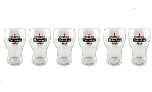 Heineken 6 x Beer Fat Bell GlassesPINT 285ml BNWOB MAN CAVE DUTCH BRREW PARTY