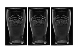 Sierra Nevada Beer California 3 x Etched Pint Glasses 585ml BNWOB Man Cave USA