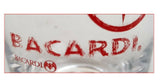 BACARDI RUM 3 x  LTD EDITION SCRATCH COLLECTORS GLASSES RED & WHITE BNWOB