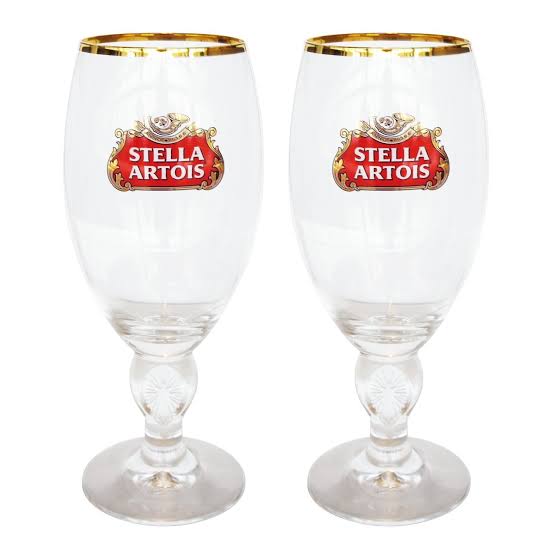 Stella Artois ICON Beer Chalice Glasses 2 x 420/330ml  BNWOB Man cave