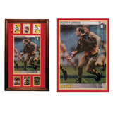 Andrew Jarman Adelaide Crows 1993 -3 signed Select Footy Cards Framed 75x45  AFL